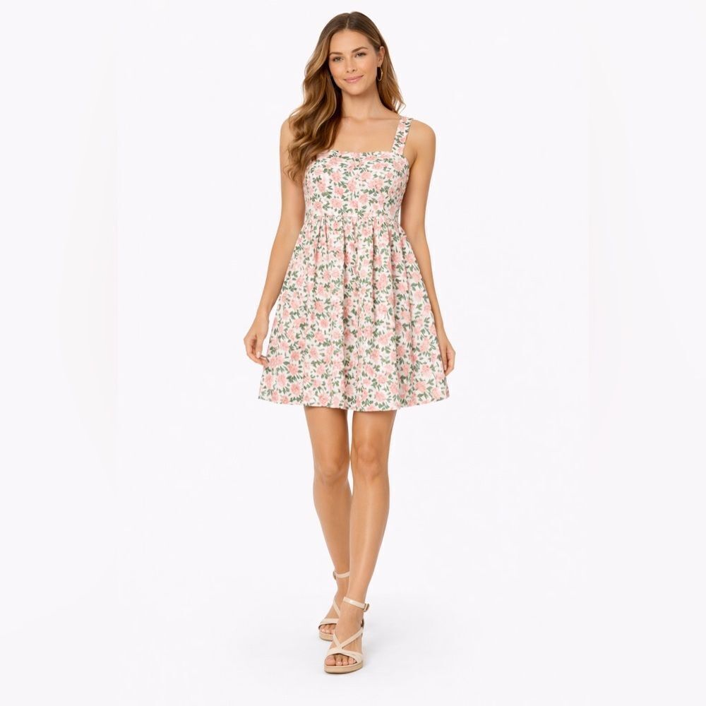 NWT Collective The Label Petite Pink Floral Fit & Flare Dress – US 4